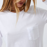 MONROW LONG SLEEVE EX-BOYFRIEND POCKET CREW