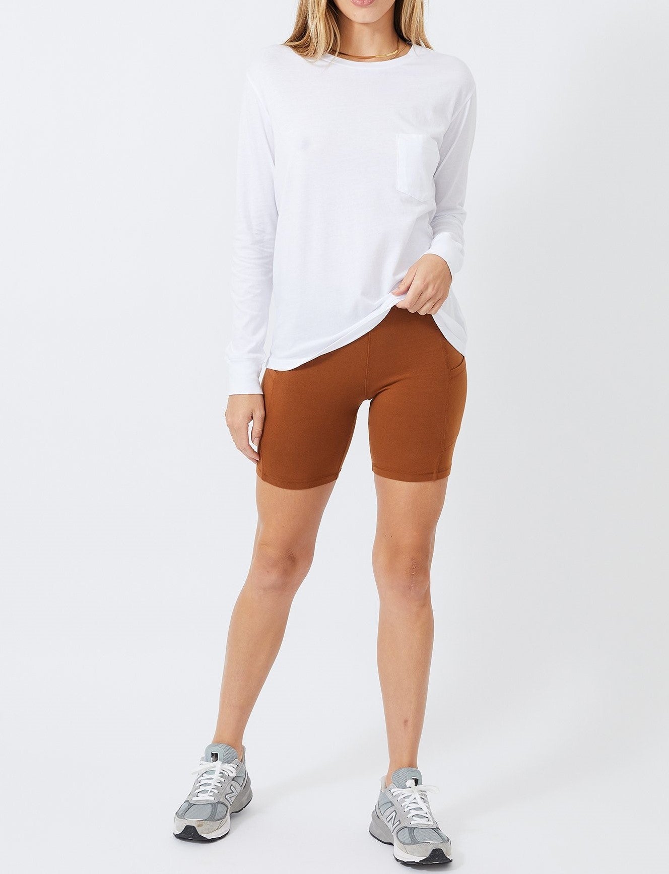 Monrow Long Sleeve Ex-Boyfriend Pocket Crew